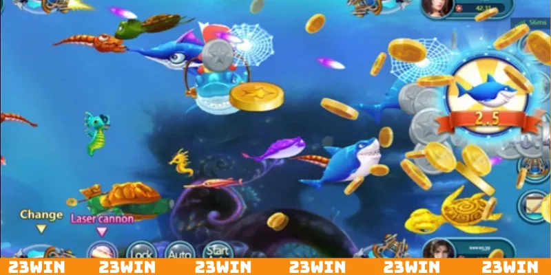 Chơi game bắn cá rùa xanh 23Win đảm bảo uy tín