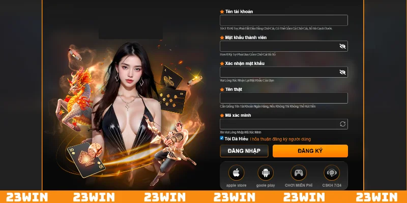 Hoàn thành biểu mẫu đăng ký được hệ thống yêu cầu