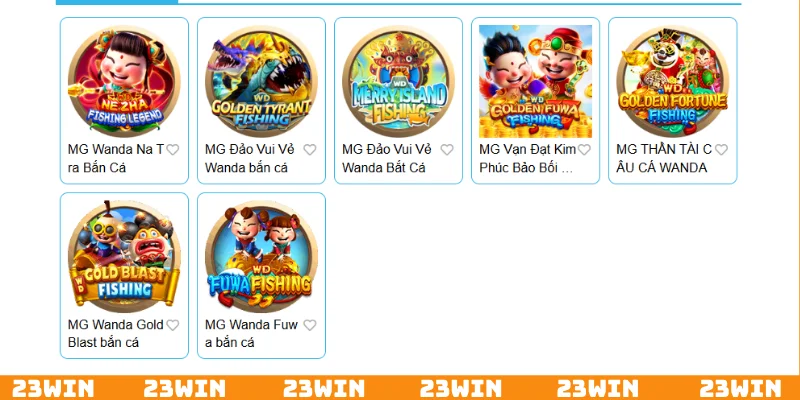 Kho vũ khí đa dạng trong bắn cá 23Win