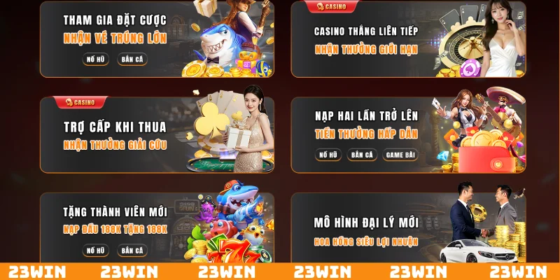 Lựa chọn mục khuyến mãi ngay trên trang web chính thức của nhà cái