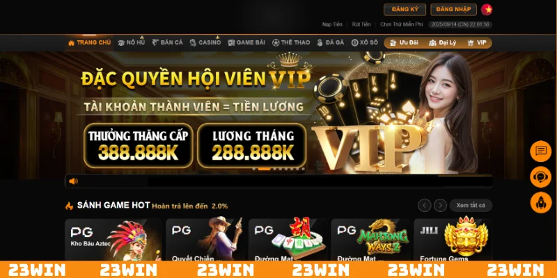 Nhà cái 23Win có 10 năm kinh nghiệm trong lĩnh vực cá cược trực tuyến