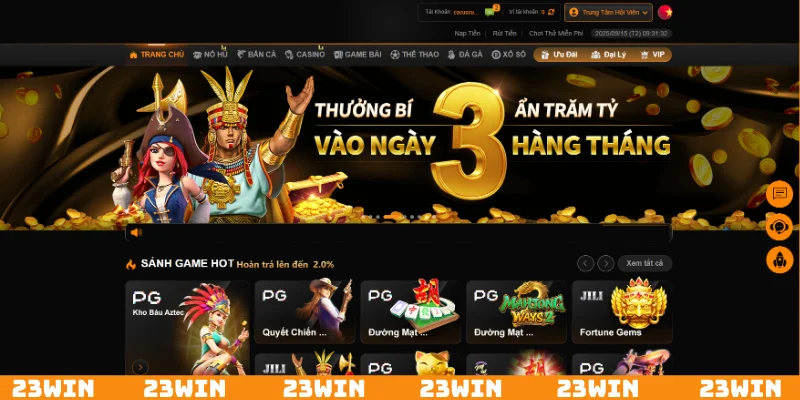 Nhà cái 23Win uy tín khẳng định thương hiệu từ năm 2015